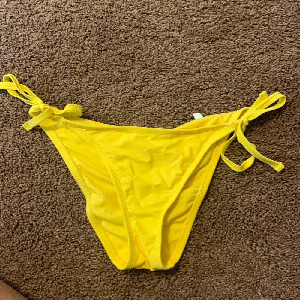 cute yellow full coverage bathing suit bottoms